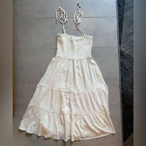 Magnolia Boutique - White Smocked Maxi Dress